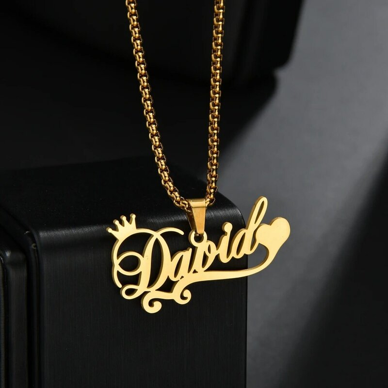Atoztide 2022 nuovo con collane con nome personalizzate per gioielli con targhetta da donna collana con lettera personalizzata in acciaio inossidabile regalo