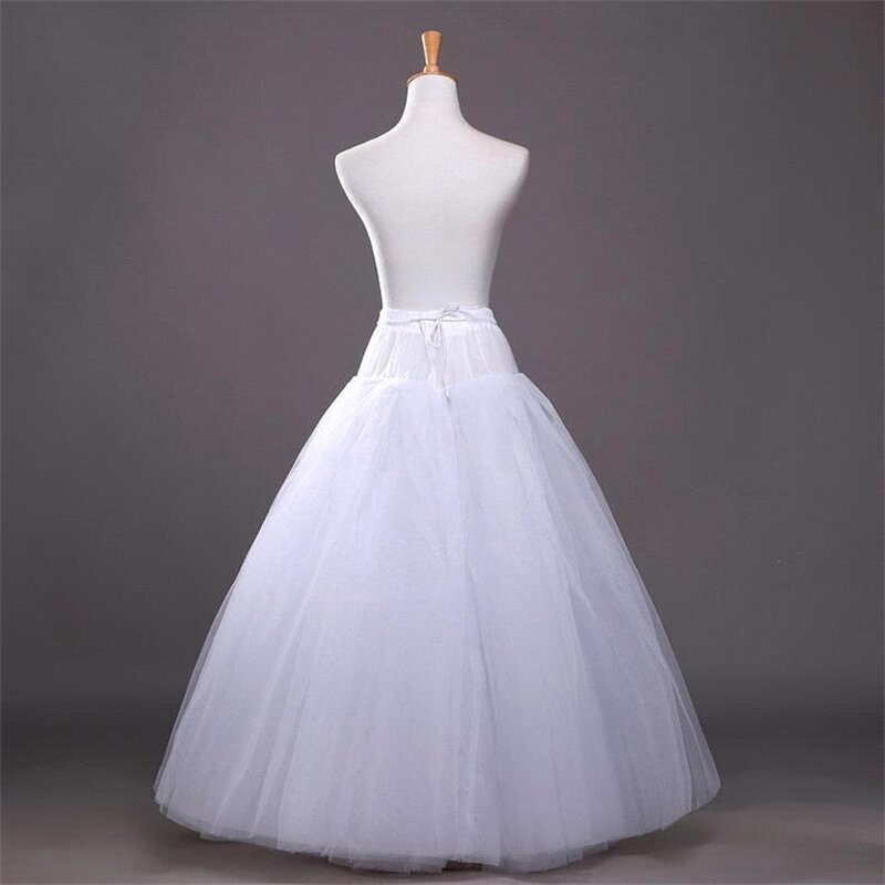 NUOXIFANG 2023 Cheap White A-line Wedding Accessories Ball gown tulle hoopless Petticoat Crinoline Skirt Waist adjustable jupon
