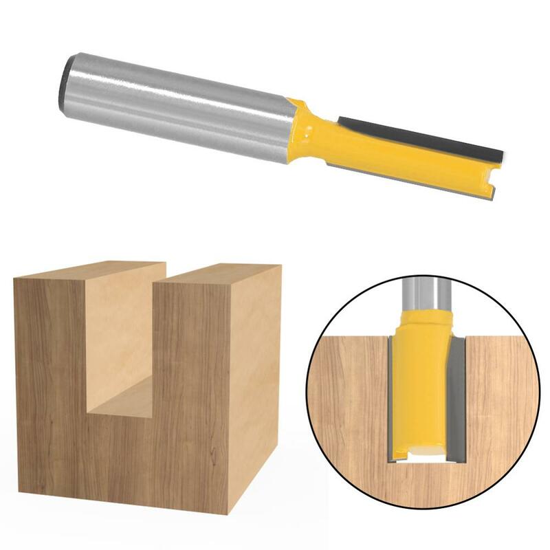 Broca de enrutador de esquina de cuchillo recto de madera, vástago de 8mm, cortador de fresado al ras de limpieza, broca de carpintería de borde, 1 pieza