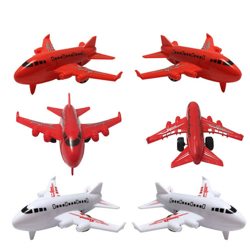 Pull Back Airplane Model Toy para crianças, Mini aviões coloridos dos desenhos animados, Jogos de tabuleiro, Presente de Natal para crianças, 6 peças por conjunto