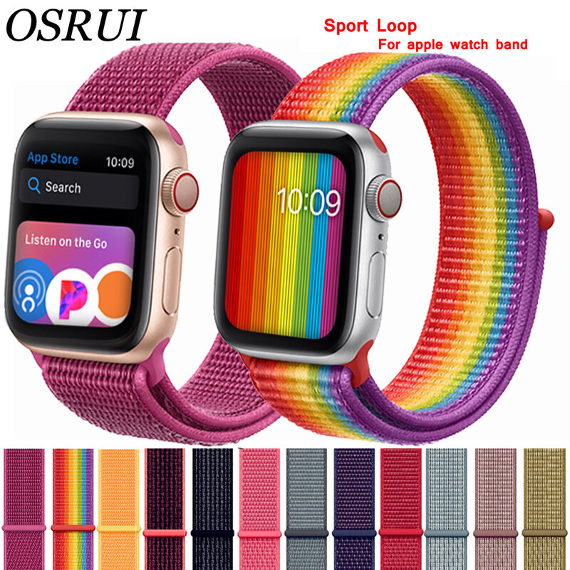 Strap For Apple watch band 42mm 38mm Sport Loop correa 4 44mm 40mm Iwatch series 3 2 1 Watchband bracelet breathable Accessories