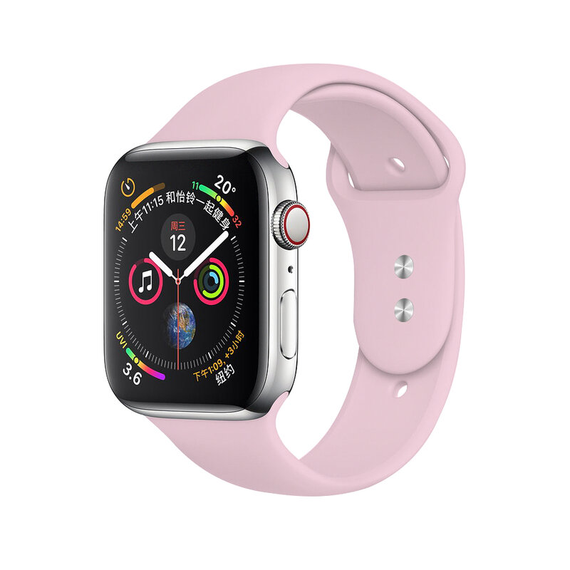 Nuevo deporte de silicona para apple watch band 4 44mm 40mm (iwatch 5) apple watch 3 2 1 42mm 38mm pulsera Accesorios