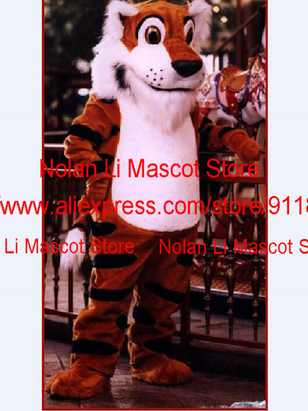 Hot Sale EVA Material Helmet Tiger Mascot Costume Unisex Cartoon Suit Cosplay Makeup Birthday Party Adult Size Holiday Gift 409