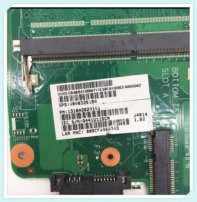 Wysokiej jakości płyta główna dla płyty głównej laptopa Toshiab C55 C55-A 6050A2623101-MB-A02 z procesorem SR1SE N3520 V000325180 działa dobrze