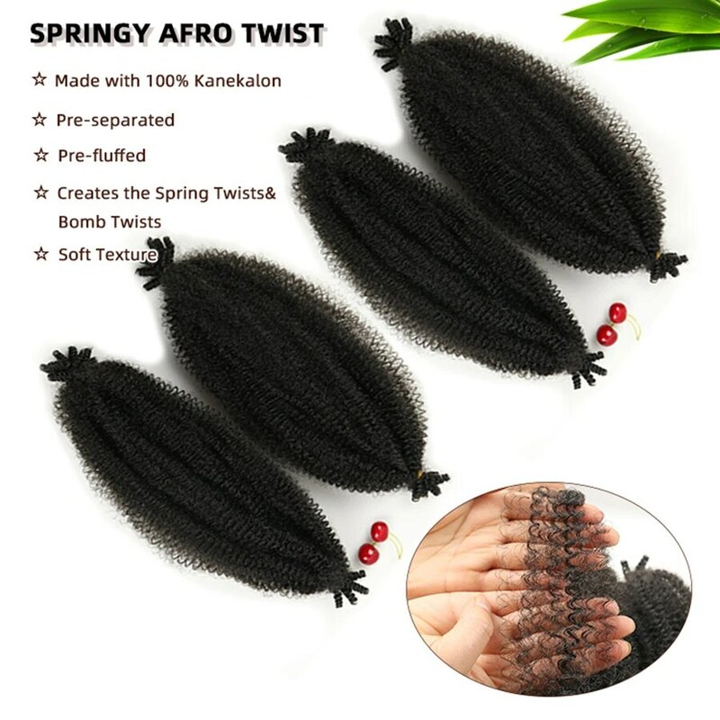 JULIANNA Crochet hair Curly Afro spring twist Soft 99J Brown Blonde Synthetic Kanekalon Braids Crochet Braiding Hair Extensions