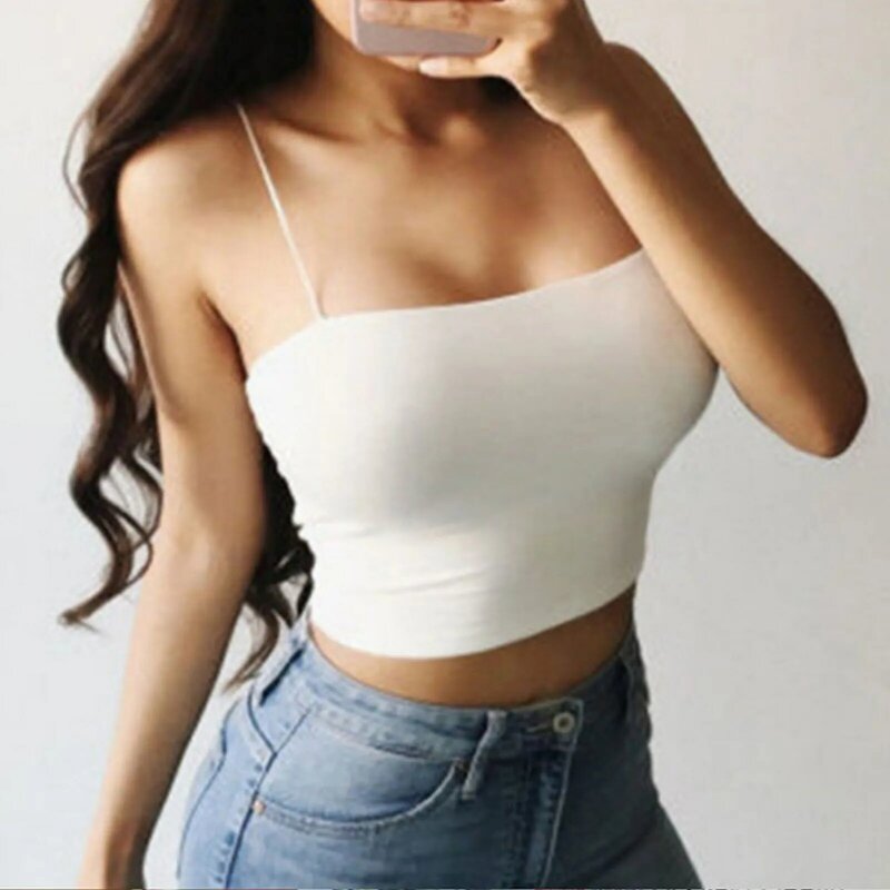 Corset Gothic sexy Top Women Solid Fashion High Waist Slim Crop Top Woman Party Temperament Commute Camisole Female Top