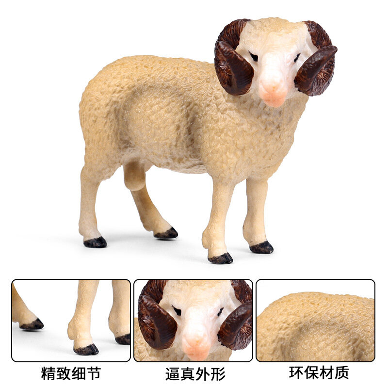 Realistyczne zwierzęta drobiowe symulacja koza Alpaca Lamb antylopa ranczo drób Model pcv figurka figurki edukacja zabawka dla dzieci