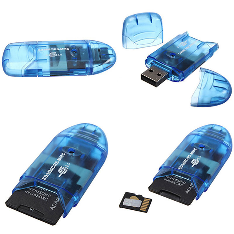 Mini Leitor de Cartão de Memória e Gravador, Micro USB, 2 0, Durable, S, DD, RS