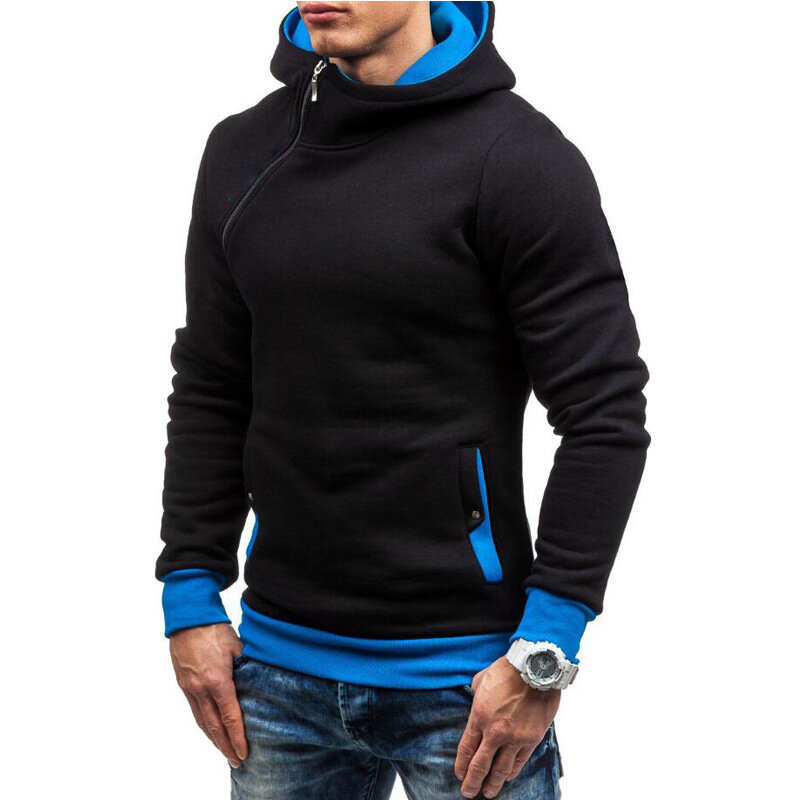 Mrmt 2024 Marke Herbst Herren Hoodies Sweatshirts neuer schlanker und dicker Pullover für männliche diagonale Reiß verschluss Hoodie Sweatshirt