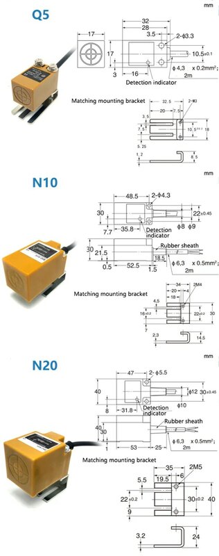 Taidacent-Sensor de proximidad de larga distancia DC12 ~ 24V, interruptor de límite inductivo de Metal, 3 cables, NPN, PNP, Sensor de proximidad cuadrado