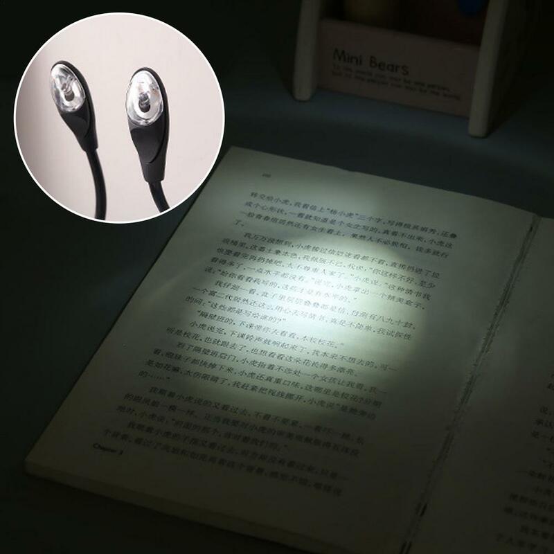 Lampada da lettura con Clip su morsetto per libro per Clip da libro su lampada da libro a Led per lettura a letto di notte con tubo flessibile regolabile per Bookw