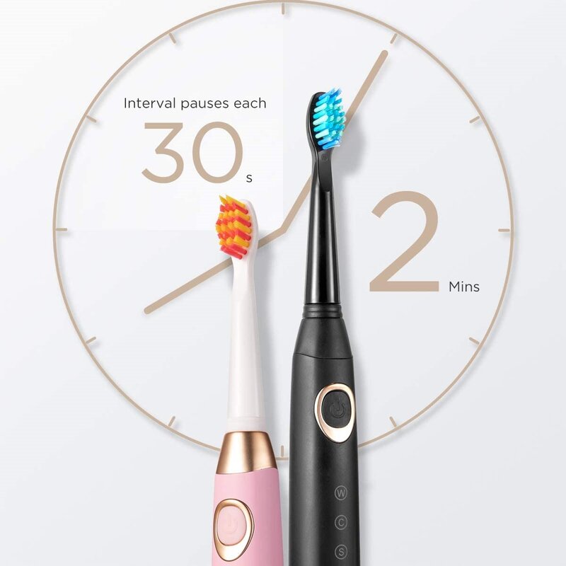 Spazzolini elettrici sonici Fairywill per adulti bambini 5 modalità Smart Timer spazzolino sbiancante ricaricabile con 10 testine