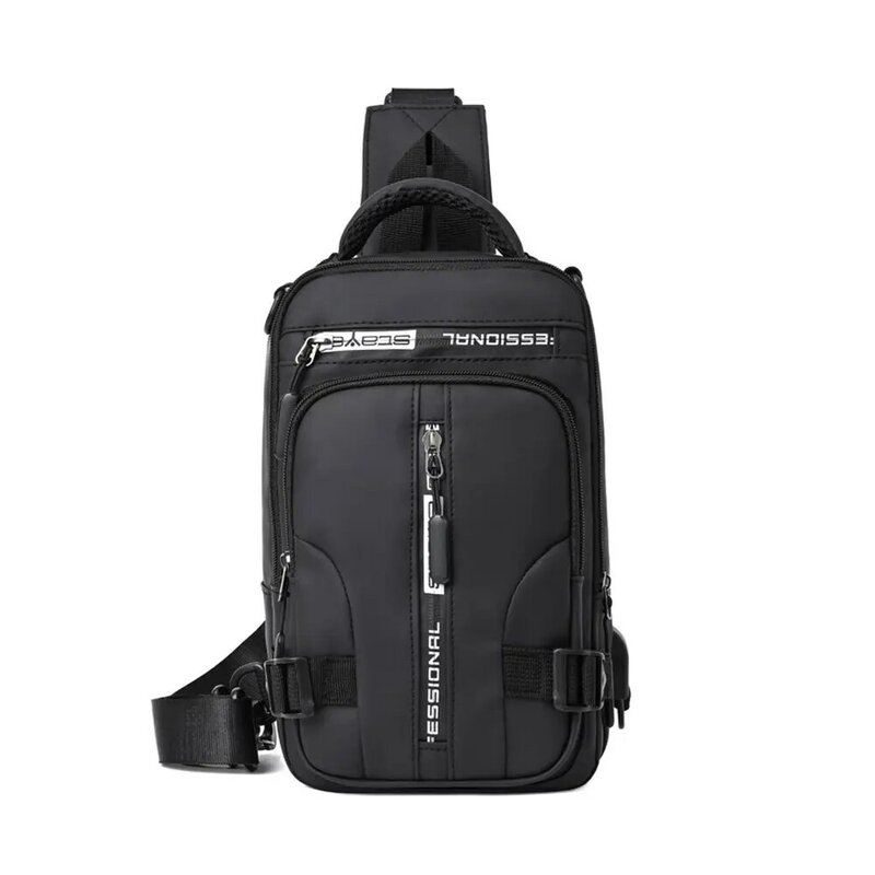 Модные мужские нагрудные сумки на плечо, деловые сумки-слинг через плечо с USB-зарядкой, Мужская многофункциональная сумка для коротких поездок