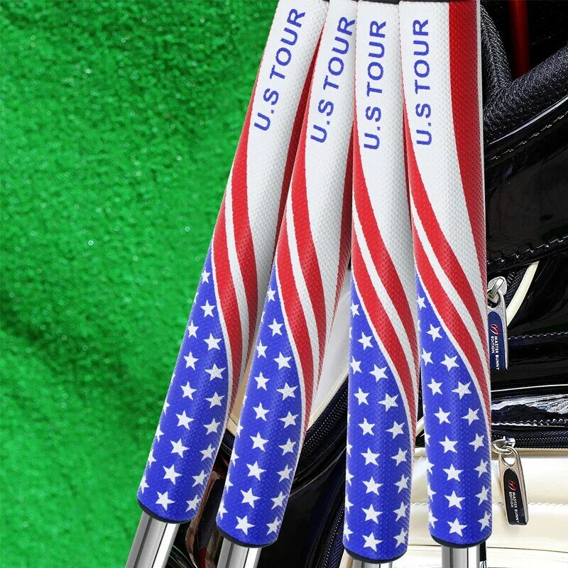 CRESTGOLF miotacz uchwyty U.S TOUR flaga golfowa miotacz uchwyty PU Golf Club uchwyty antypoślizgowa rączka do kija golfowego