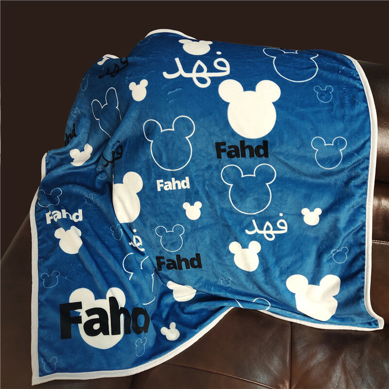 Nome personalizado bebê flanela velo cobertor swaddling bebê cama swaddle envoltório crianças presente de aniversário para o menino da menina recém-nascido