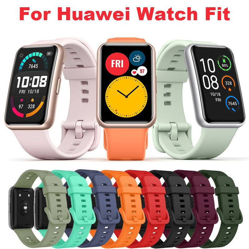Cinturino in Silicone per Huawei Watch FIT cinturino accessori Smartwatch cinturino di ricambio cinturino cinturino Huawei Watch fit 2020 cinturino