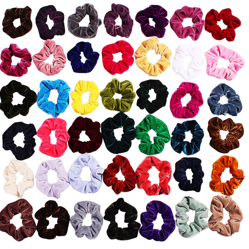 Женские бархатные резинки для волос, 30 цветов