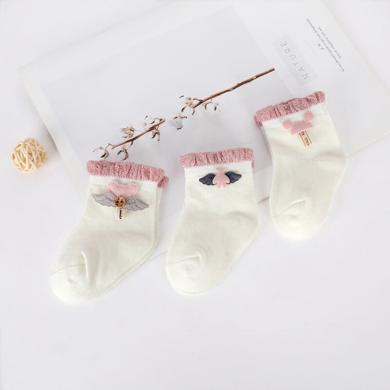 Skarpety dziecięce skarpety bawełniane dziewczęce chłopięce skarpetki dla noworodka dekoracja kreskówkowa bez kości szwy dziecięce skarpety niemowlęce