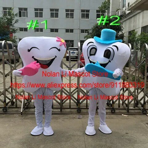 Di alta qualità 7 stile dente mascotte Costume cartone animato Anime Cosplay cura dentale pubblicità travestimento regalo di Halloween 636