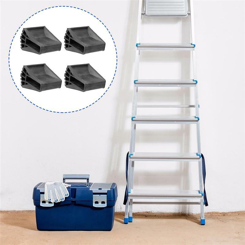 Cubiertas para pies de escalera plegables, almohadillas antideslizantes resistentes al desgaste, cubiertas para pies de escalera, 4 piezas, para sitio de construcción