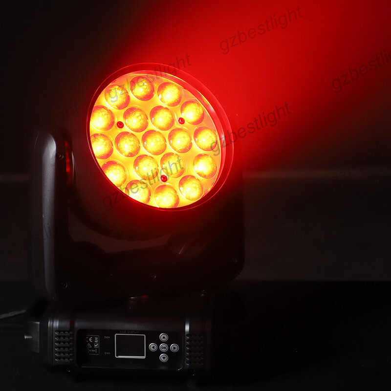 Lumière de Scène LED 19x15W avec Fonction Circulaire, Éclairage à Tête Mobile, Nouvelle Version