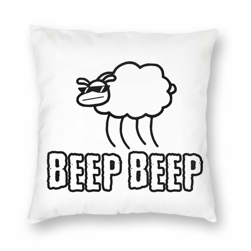 Beep Beep I'm a Sheep TomSka LilDeuc 사각 베개 케이스, 폴리에스터 린넨 벨벳 패턴 장식, 던지기 베개 케이스, 소파 커버