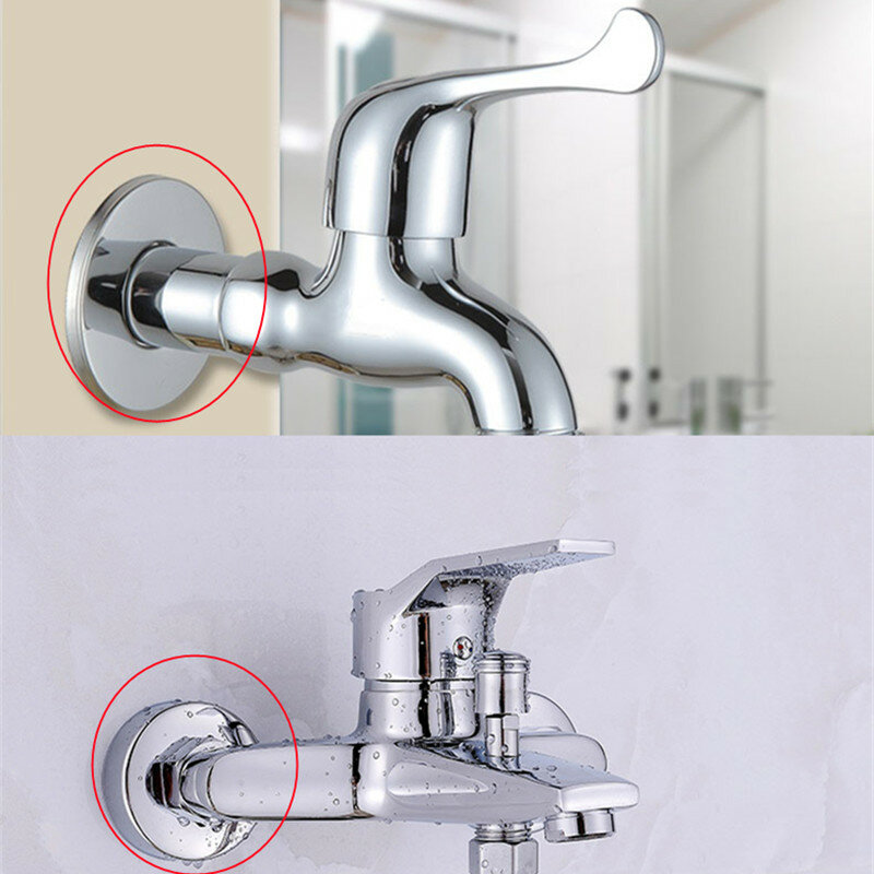 Aço inoxidável Water Pipe Connector, torneira tampa decorativa, aumentar a válvula, chuveiro painel, Kitchen Tap Acessórios, 1/2 ", 3/4", 1 ", 2pcs