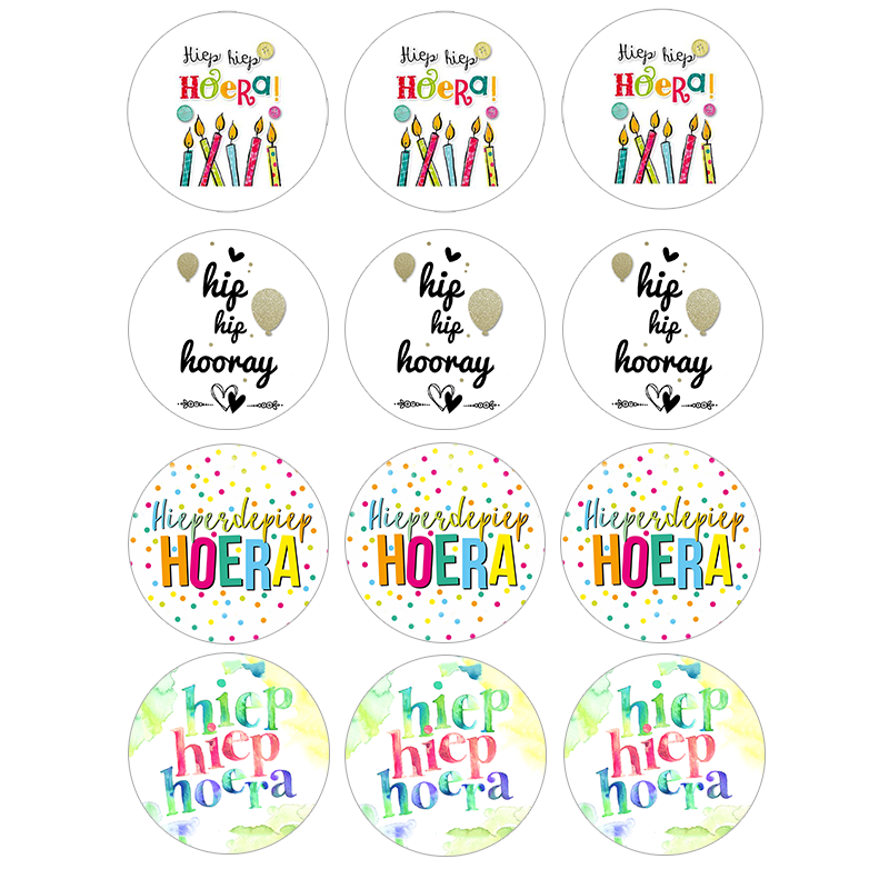 Веселые и забавные наклейки Hiep Hoera, для дня рождения этикетки декора