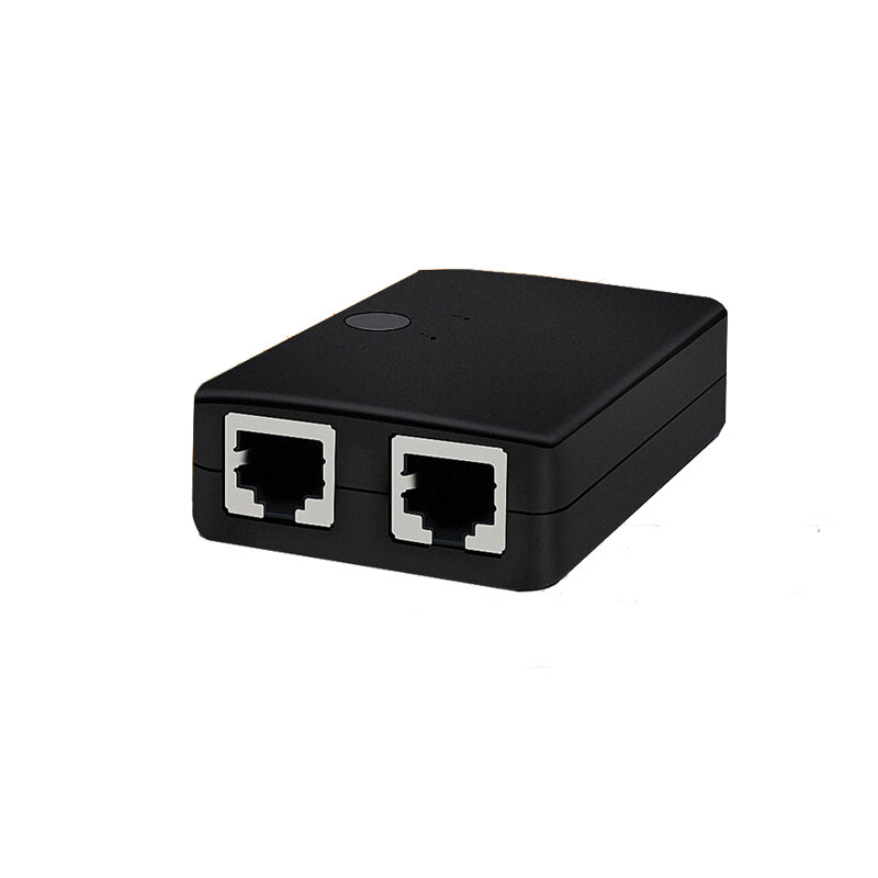 2 Port RJ45 Network Switch Electronic Network Cable Sharing Device  Internal and External  2 input 1output