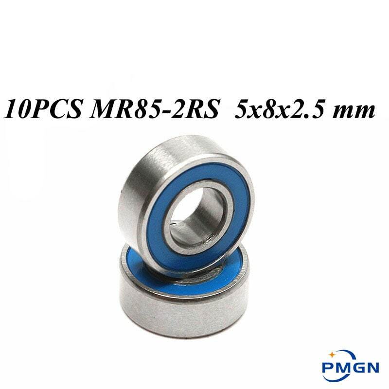 10 قطعة ABEC-5 MR85-2RS MR85 2RS MR85 RS MR85RS 5x8x2.5mm الأزرق المطاط مختومة مصغرة عالية الجودة كرات تروس الحمل عميقة الاخدود