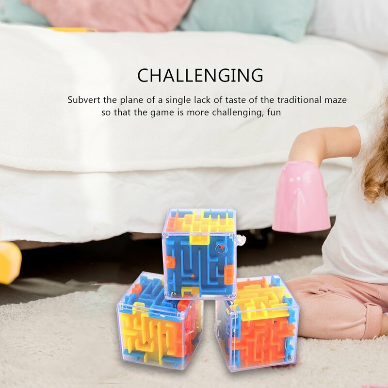 ร้อนสามมิติเขาวงกต Cube ปริศนาเขาวงกตของเล่น Universal 3D Cube Rolling Ball เกมเขาวงกตของเล่นเพื่อการศึกษาเด็ก