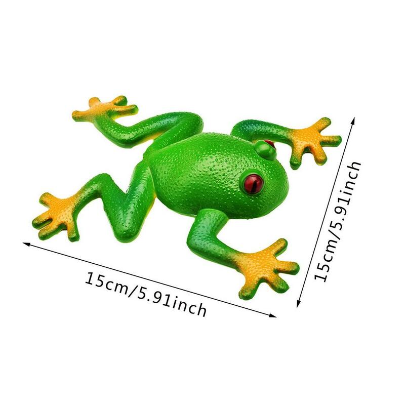 1 szt. Nowatorski zabawny pluszowa żaba imitacja miękki rozciągliwy Model gumowa żaba parodia zabawki wentylacja dla dzieci dzieci dorosłych