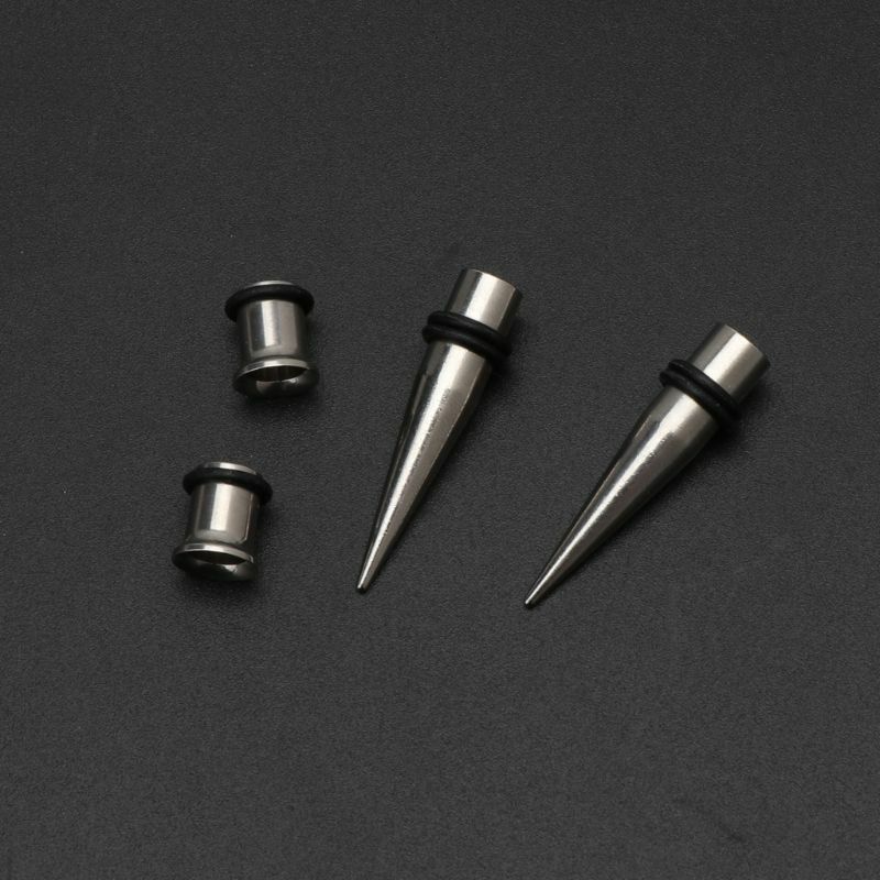 Calibre 7mm par de fitas de aço 316l e túneis, kit de alongamento de ouvido