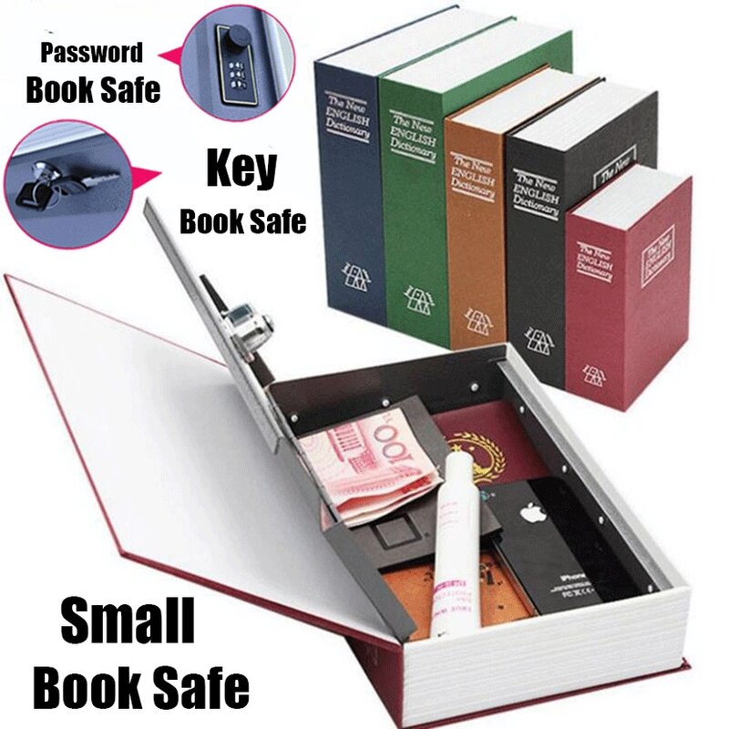 Mealheiro escondido seguro com compartimento do Stash, Money Storage Box, Proteção de segurança, Decoração de casa Props, Livro secreto