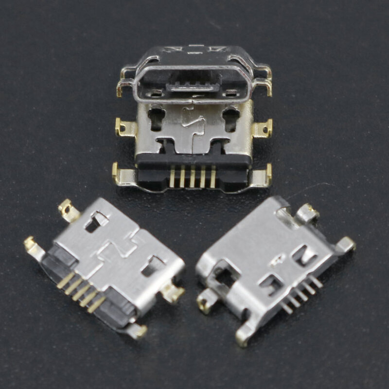 10pcs Micro USB 5pin jack Port B type Female Connector Dock For HuaWei Lenovo Phone Micro  Jack Connector 5 Pin Charging Socket
