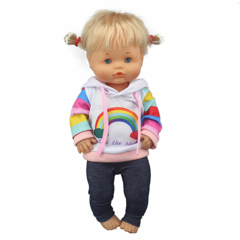 Terno encantador para Nenuco Baby Girl boneca, roupas e acessórios, 42cm, 17 pol