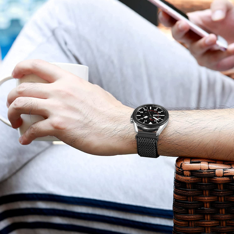 Ремешок нейлоновый для Samsung Galaxy watch 4/5/6 44 мм 40 мм 5 pro 45 мм 6, 20 мм 22 мм