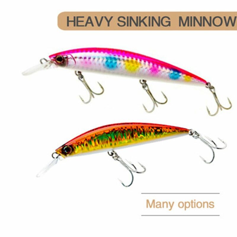Japão Design Mini Hard Fishing Lure, Afundando Minnow, Stream Isca para a Truta, Pike, Listrado Baixo, Alta Qualidade, 27g, 90mm, 37g, 110mm