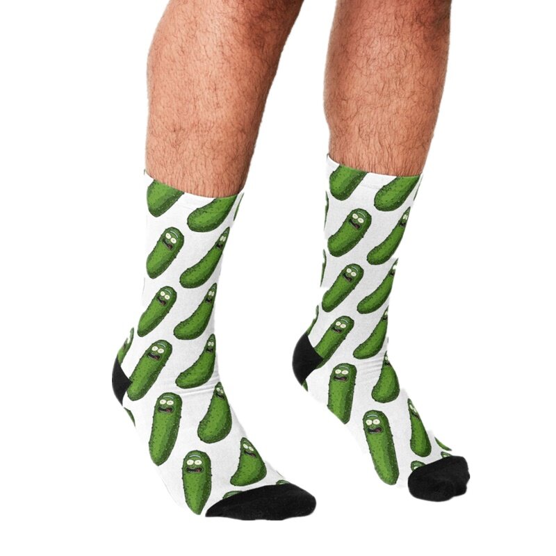 Calzini da uomo divertenti Pickle Face calzini stampati uomo harajuku Happy hip hop novità simpatici ragazzi Crew Casual Crazy socks for Men
