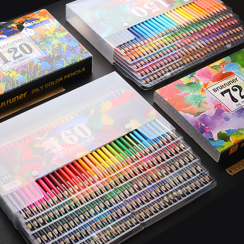 Matite colorate ad olio 48/260 colori professionali Set artista schizzo matita colorata per colorare disegnare scuola studente forniture d'arte per bambini