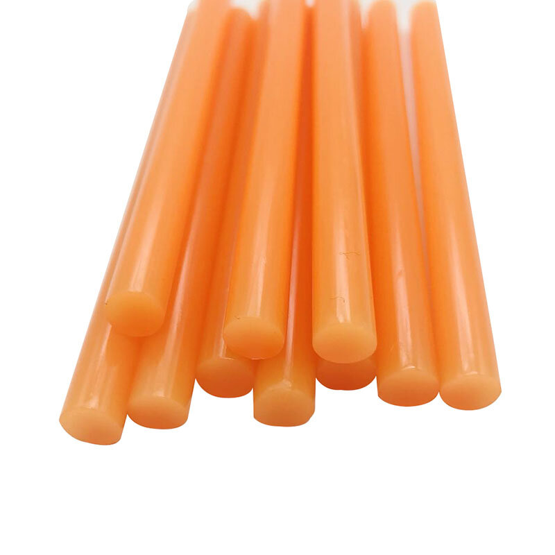 10 pezzi di colore arancione 7MM Stick di colla a caldo per pistola per colla elettrica bastoncini di riparazione per artigianato Audio per auto Stick di cera sigillante adesivo
