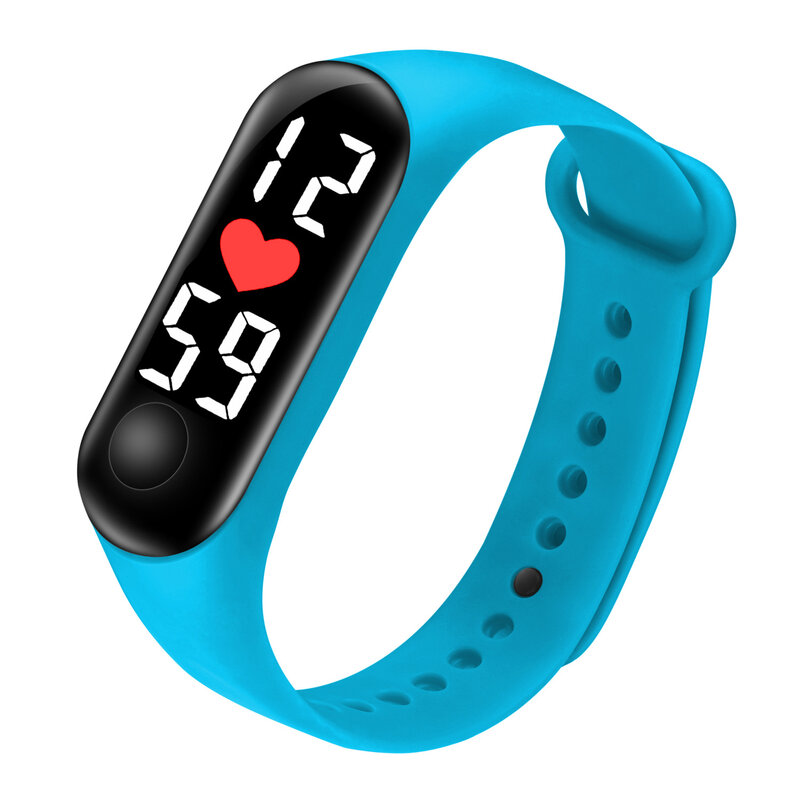 Touchscreen Sport Uhr Kinder Kinder Wasserdichte Elektrische Led Digital Uhr Ultra-licht Silikon Armband Junge Mädchen Armbanduhr