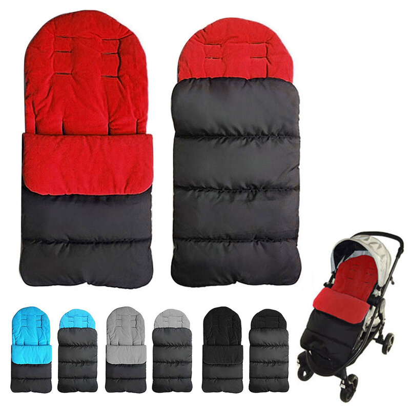 つま先なしの幼児用ユニバーサルフットスツール,寝袋,厚くて暖かいベビーカー,冬