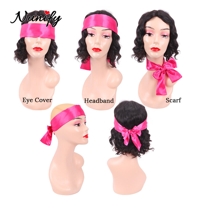 Nunify 1-2 pz/lotto bordo sciarpa raso bordo posa sciarpa per le donne pizzo frontale parrucche bordo avvolgere per parrucche antiscivolo
