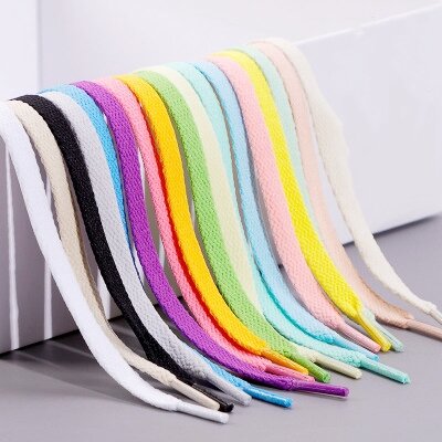 36 Colors 8mm Flat Thicken White AF1  Kids  Shoelaces  Basketball Sneakers Sail  Shoe Laces  Shoe Accessories 60/100/120/140