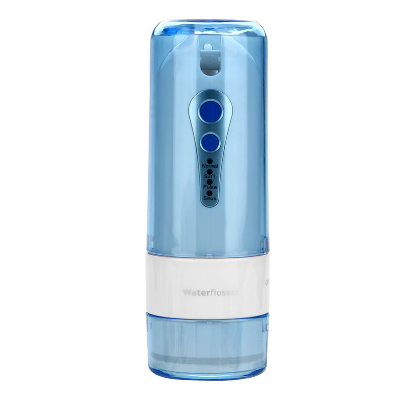 Irrigador de agua Oral de pulso eléctrico portátil, hilo dental de chorro de agua, limpieza de nariz, azul cielo, punta giratoria 360, IPX7, impermeable