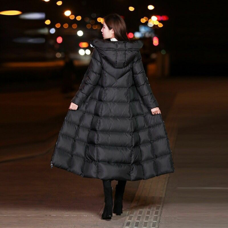 ผู้หญิงใหม่ผ้าฝ้ายหนาเบาะ2021ฤดูหนาวหญิงยาว Slim Slimming เข่าเกาหลีผ้าฝ้าย-เบาะ hooded Coat A430