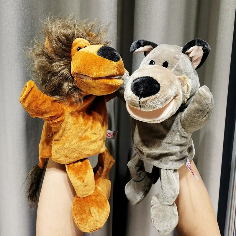 Marionnette à main animal à pattes de 30cm, loup discutant de Krasnoraton laveur, marionnettes à main, jouet au beurre pour enfants