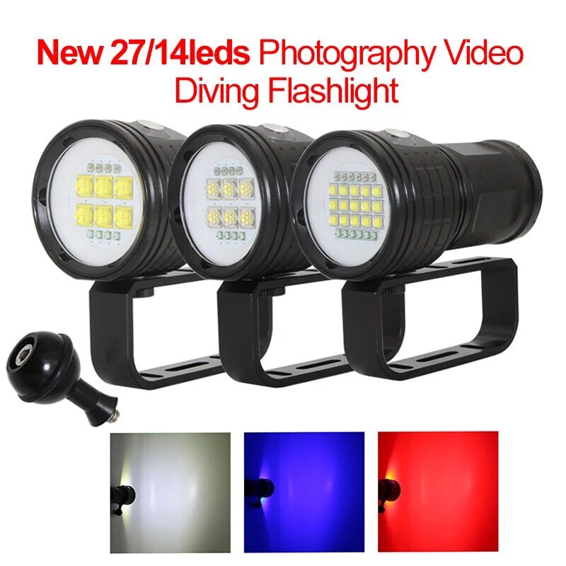XHP70 XHP90 LED torcia subacquea fotografia luce Video subacquea 100m impermeabile XM L2 led torcia subacquea 18650 lampada tattica