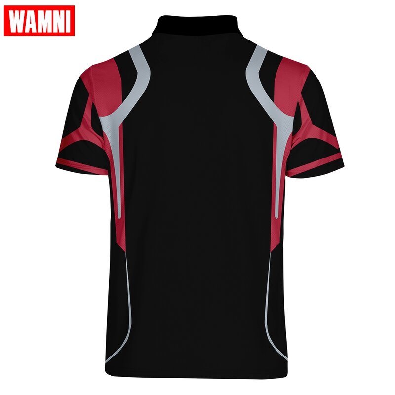Wamni 3d camisa esporte listra solta tênis casual impressão 3d engraçado unisex masculino streetwear geométrica secagem rápida-camisa